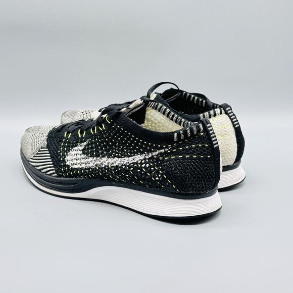 Nike Shoes Mens 8.5 Black Gray Flyknit Racer Volt Running Sneakers Comfort - Picture 6 of 11